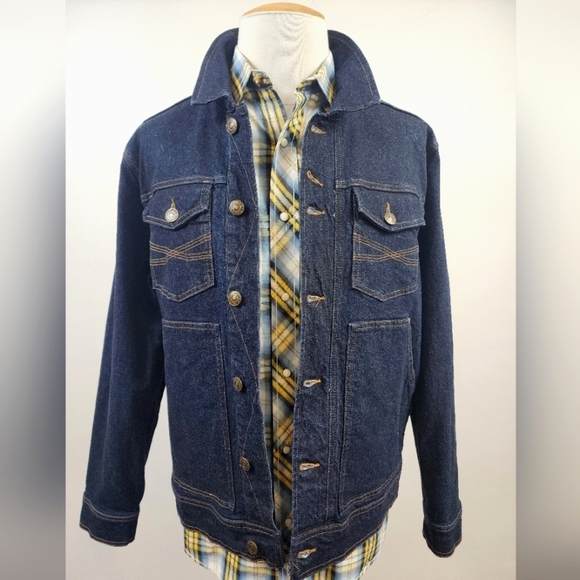 Blue Ranchwear Other - Blue Ranchwear Men's Denim Dark Blue Jean Jacket, sz LG